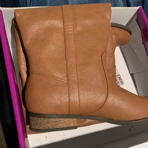 Cognac high boot